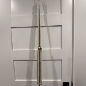 Madewell Cream and Black Striped Adjustable Crossbody Strap